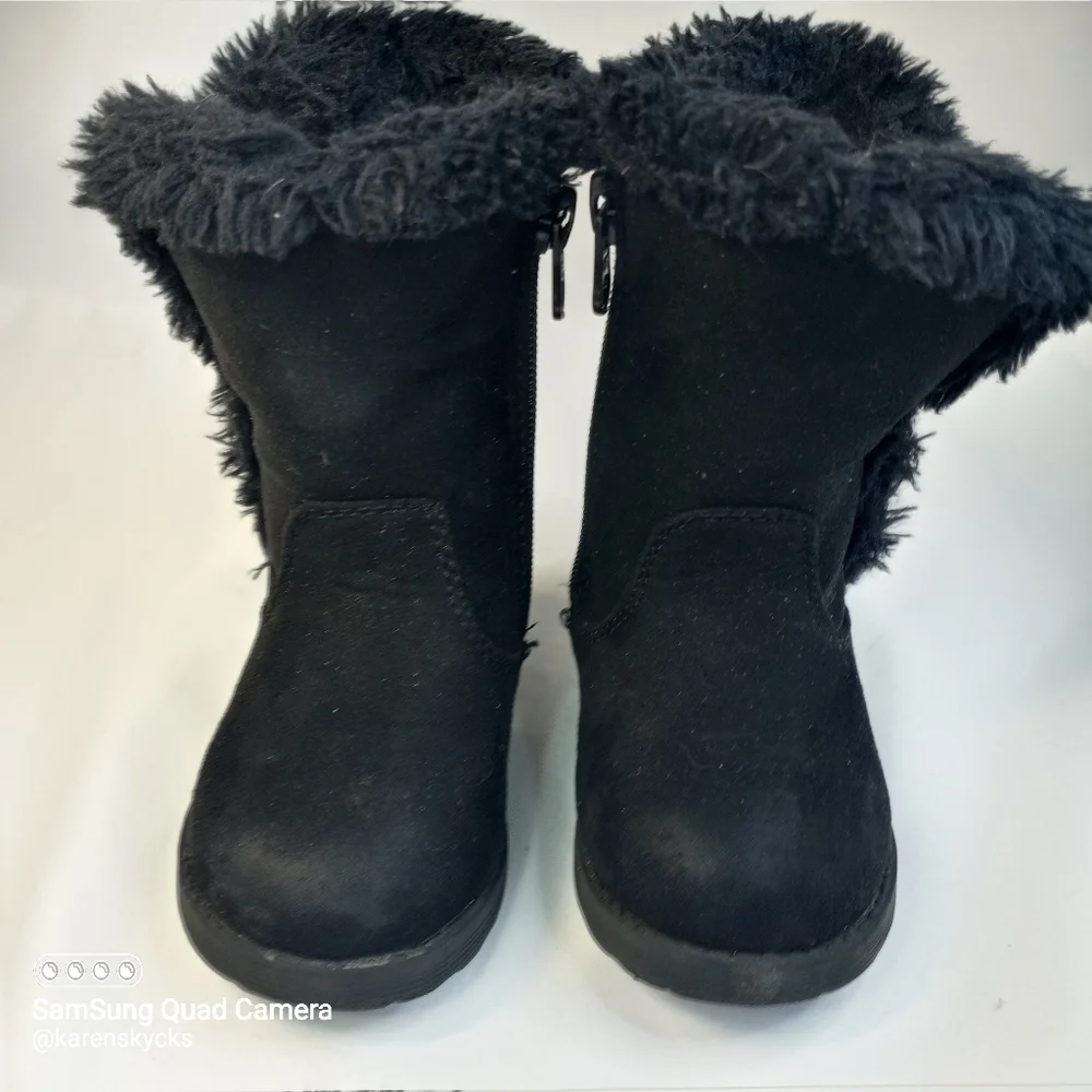 Cat & Jack Black Boots Kids Size 5